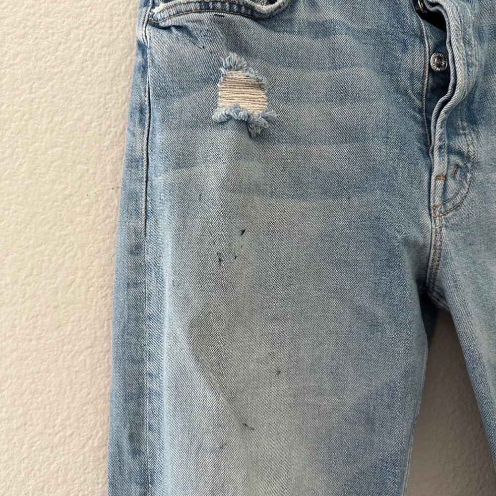 MOTHER The Patchwork Tomcat Ankle Raw Hem New Hobbies Blue 28 - Picture 8 of 16